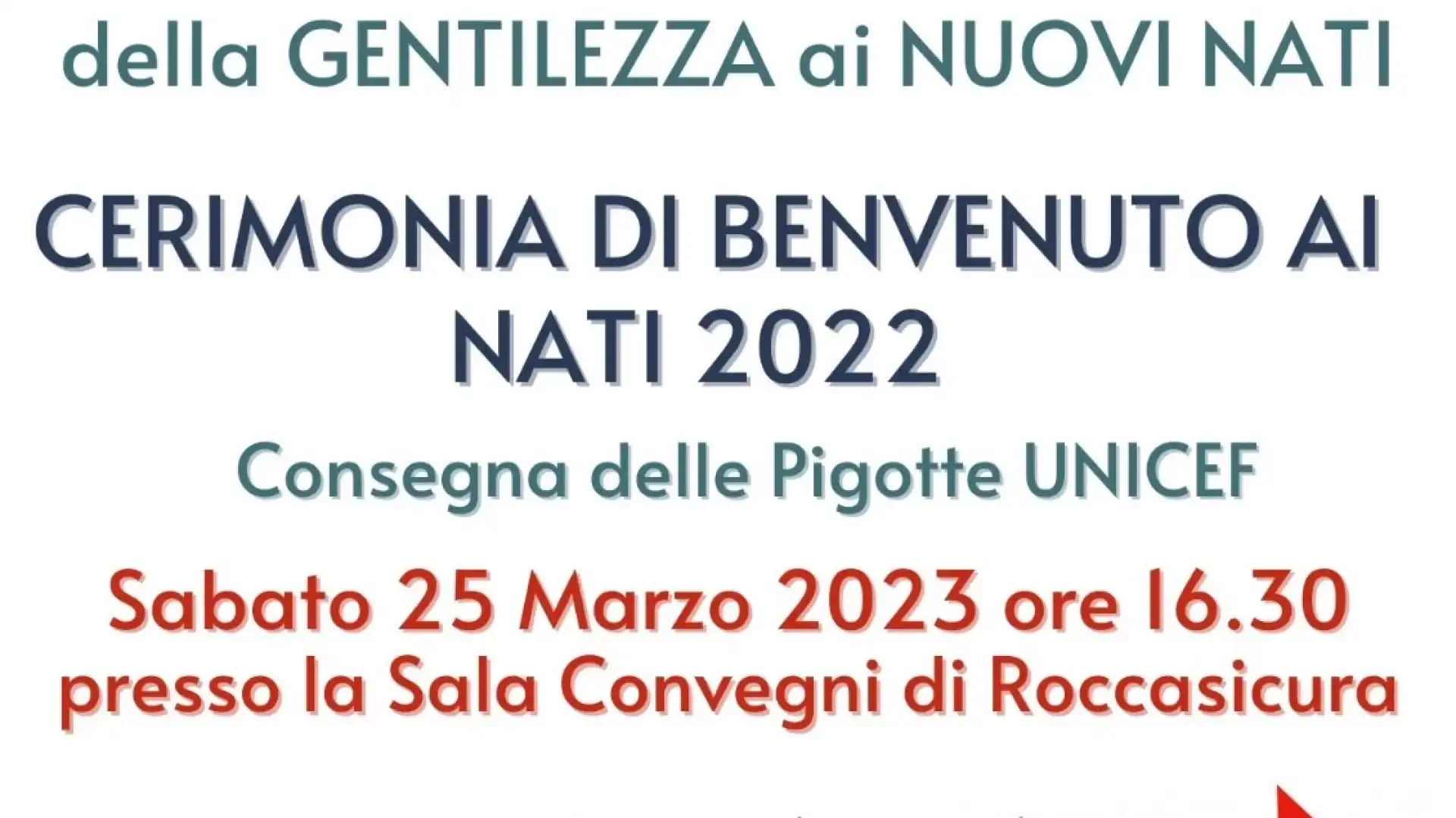 A Roccasicura la gentilezza diventa una consuetudine con la giornata dedicata ai nuovi nati.